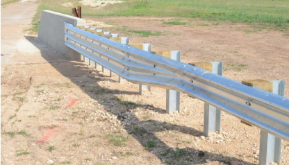 GUARDRAIL TO RIGID BARRIER TRANSITION ATTACHED TO BRIDGE OR CULVERT ...